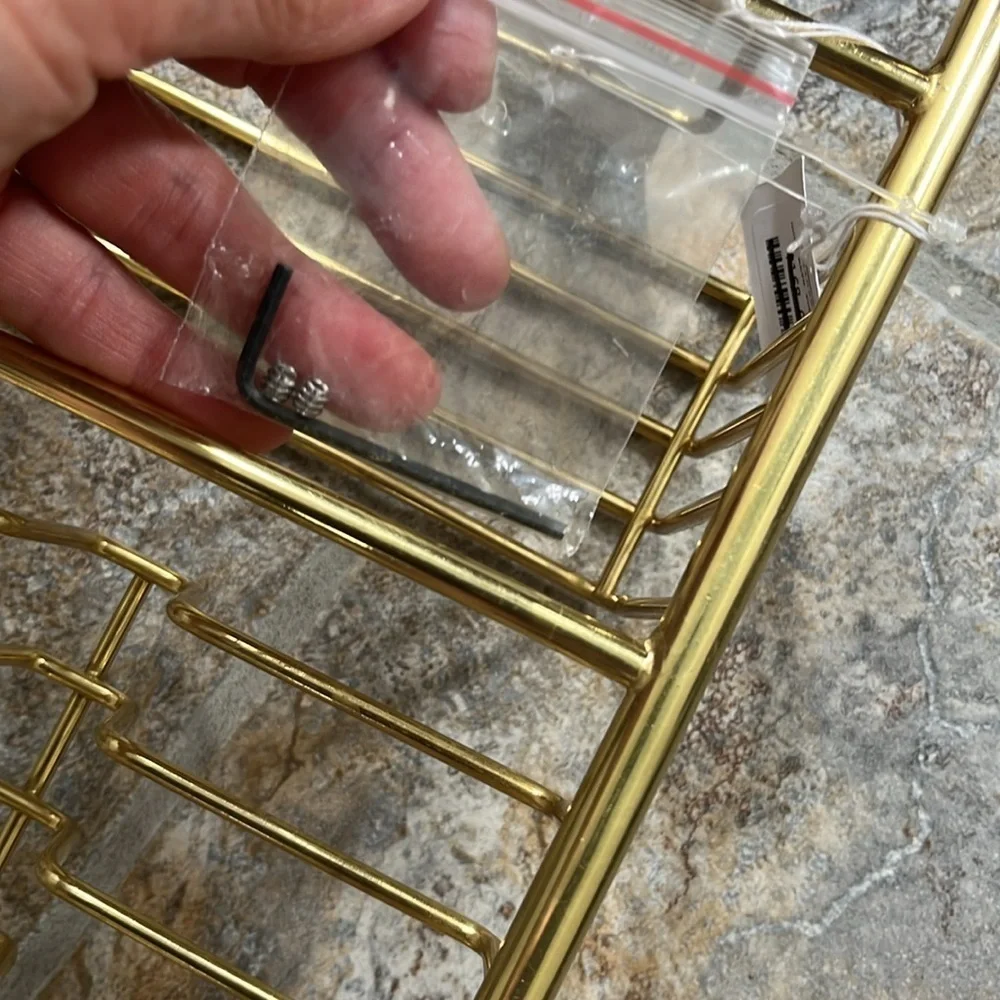 Anthropologie Gold Bathtub Caddy NWT
